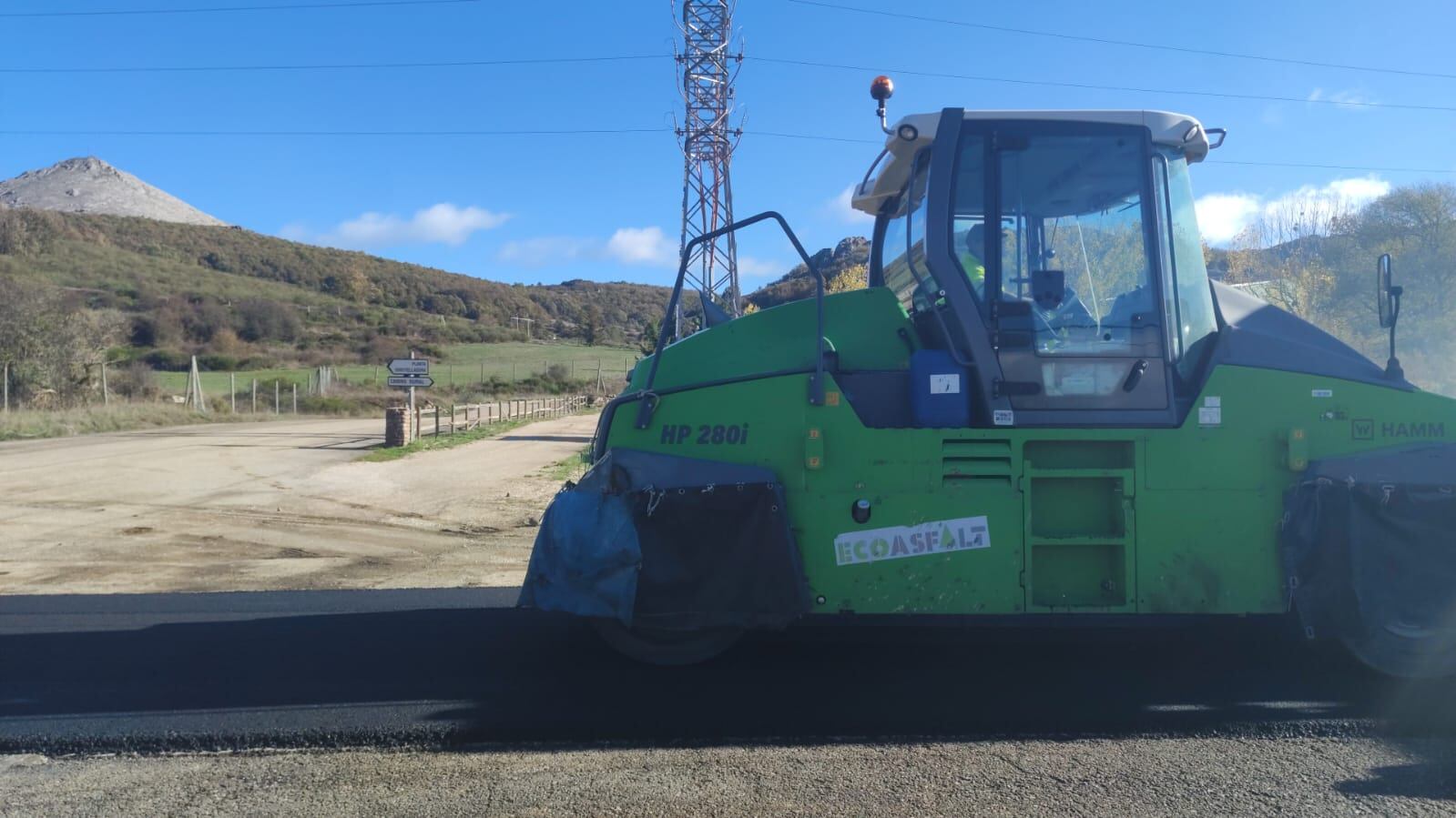 Obras en la carretera de la Montaña Palentina