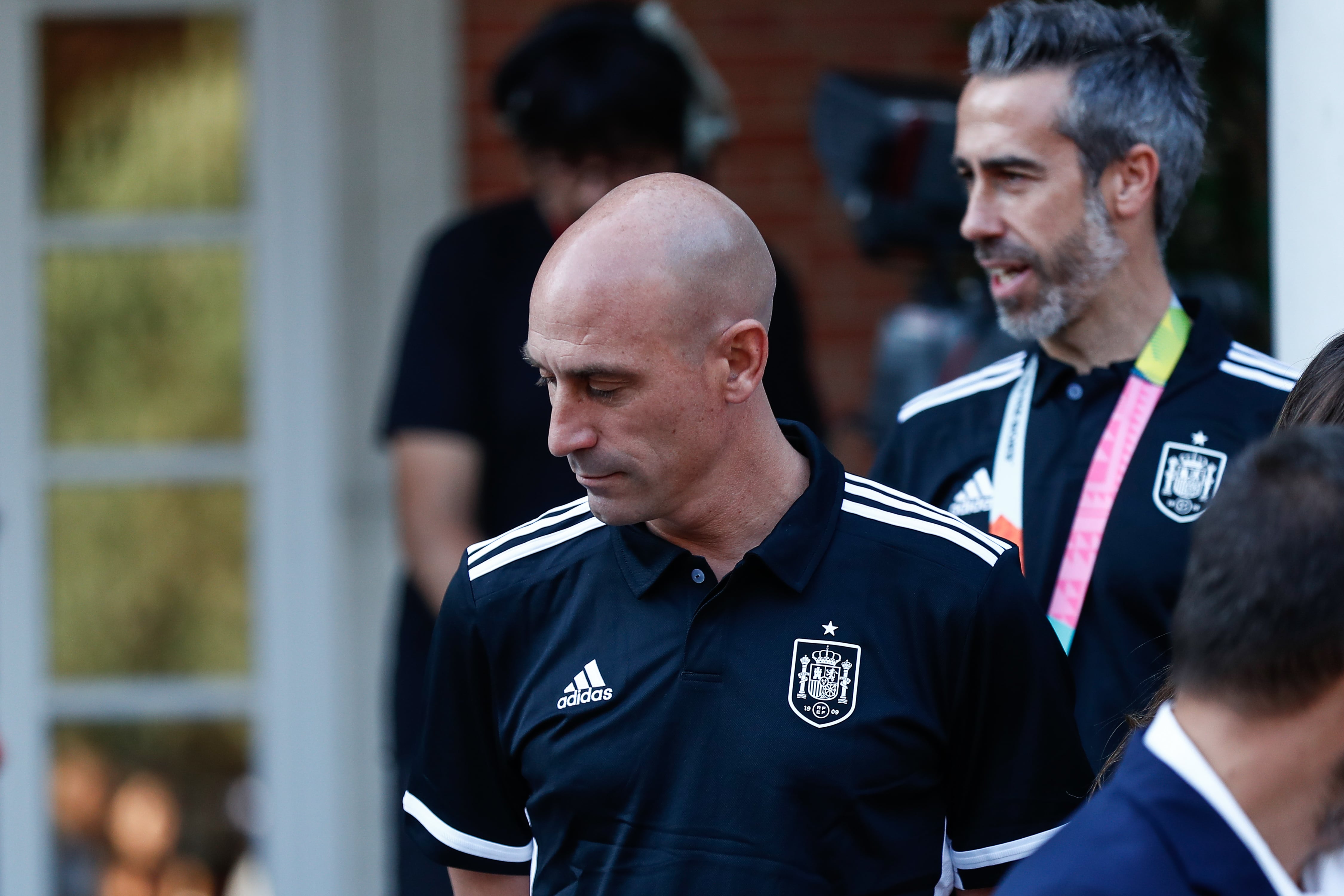 Luis Rubiales a la recepció de la selecció a Moncloa/ Oscar J. Barroso / AFP7 via Getty Images