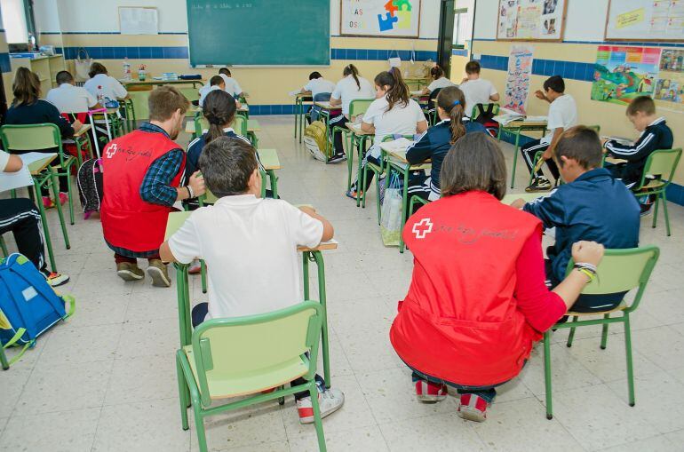 Aula de niños en Cantabria.