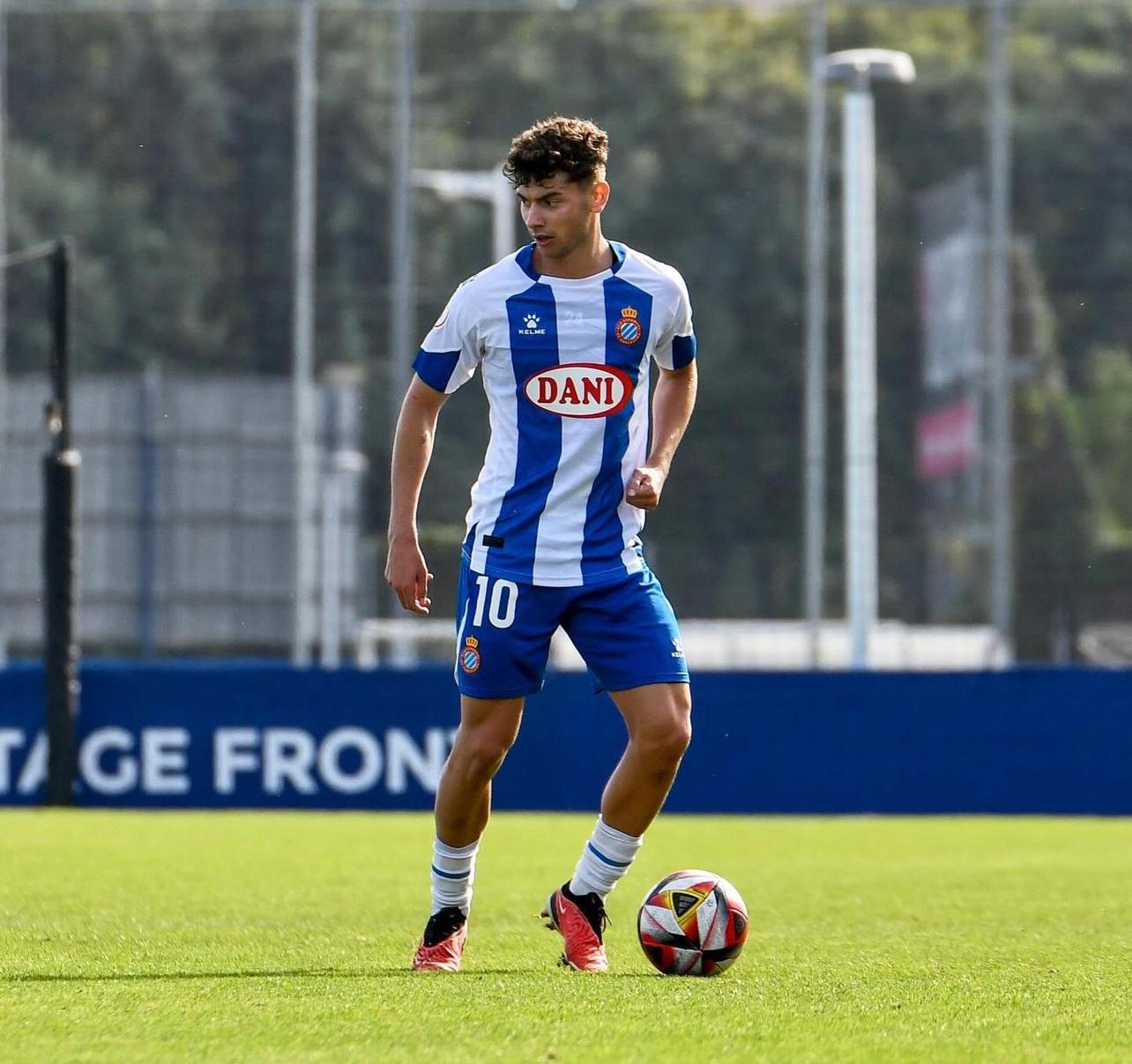 Gori Gracia, durante un partido con el filial del Espanyol