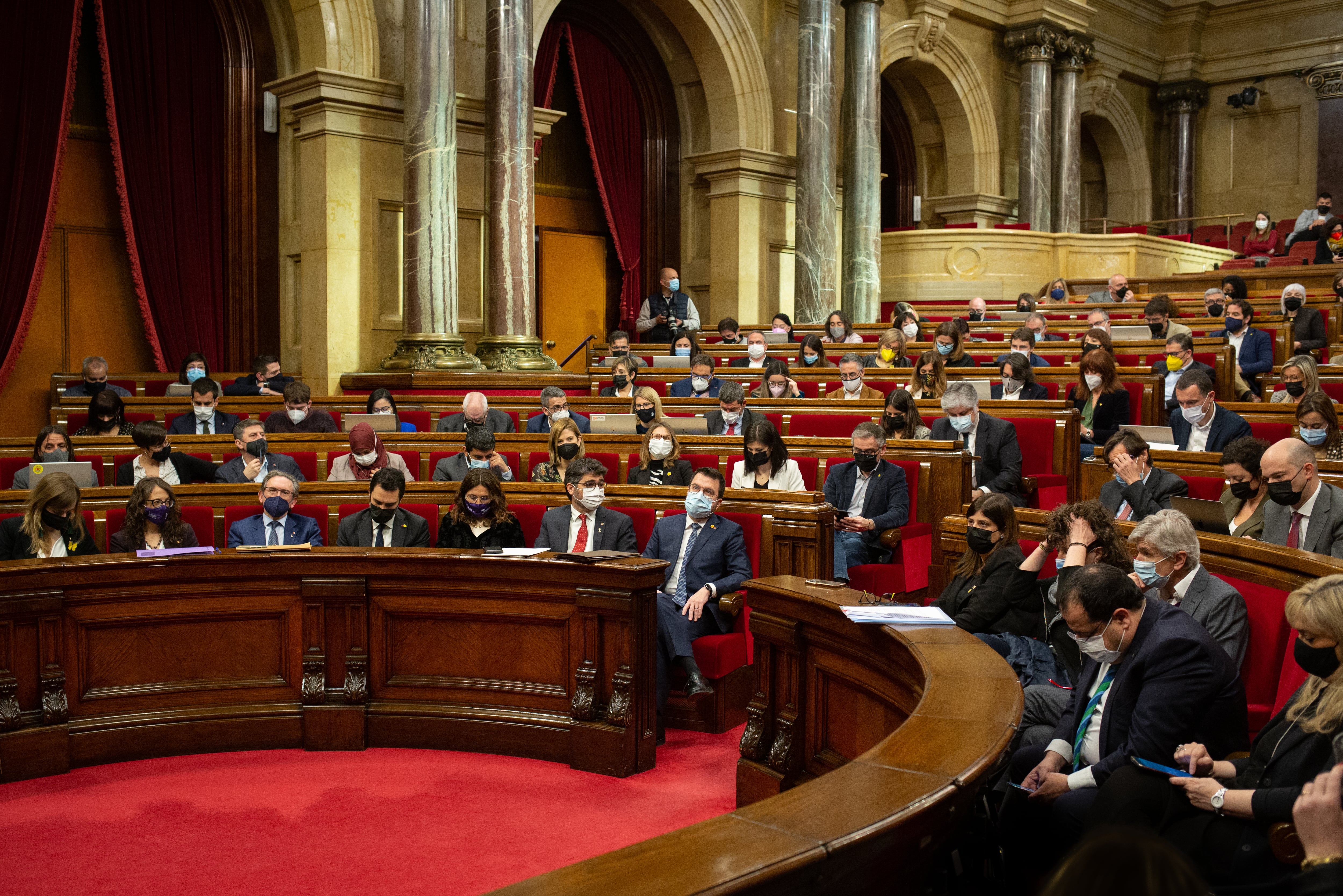 Imagen del pleno en el Parlament de Catalunya