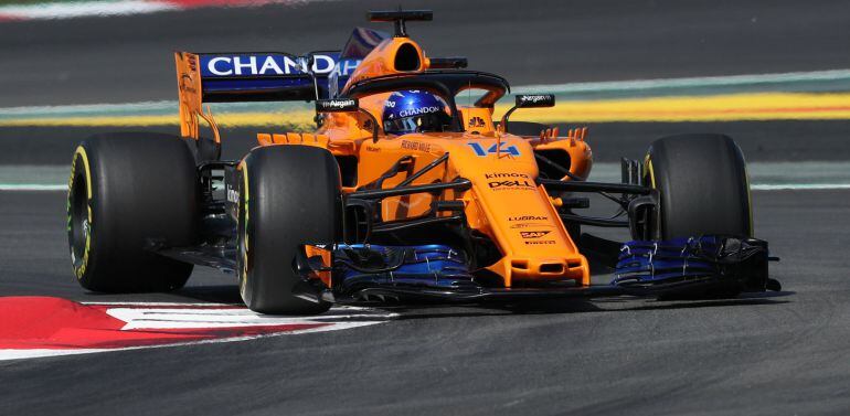 Fernando Alonso, en los primeros libres del GP de España.