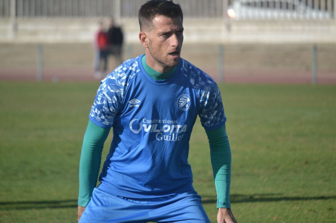 Máyor durante el entrenamiento  