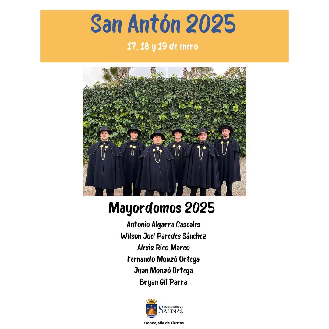 Mayordomos de las fiestas de San Antón 2025.