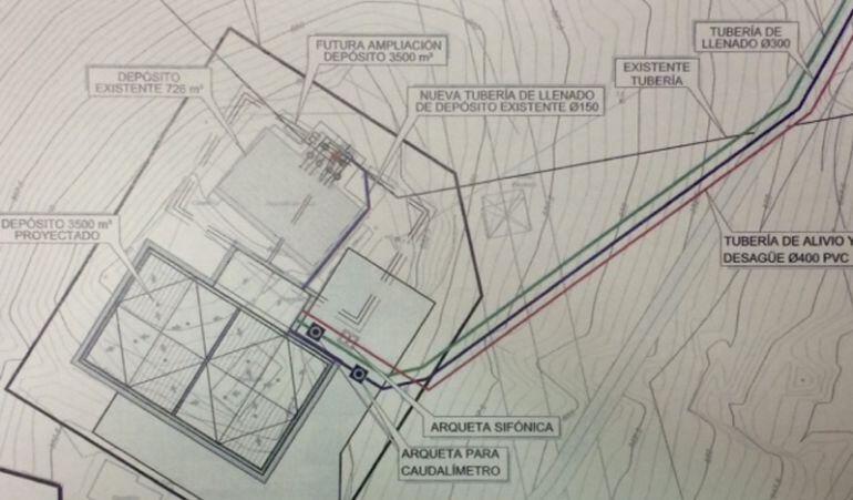 El nuevo depósito tendrá una capacidad de 3.500 metros cúbicos, cinco veces más que el existente