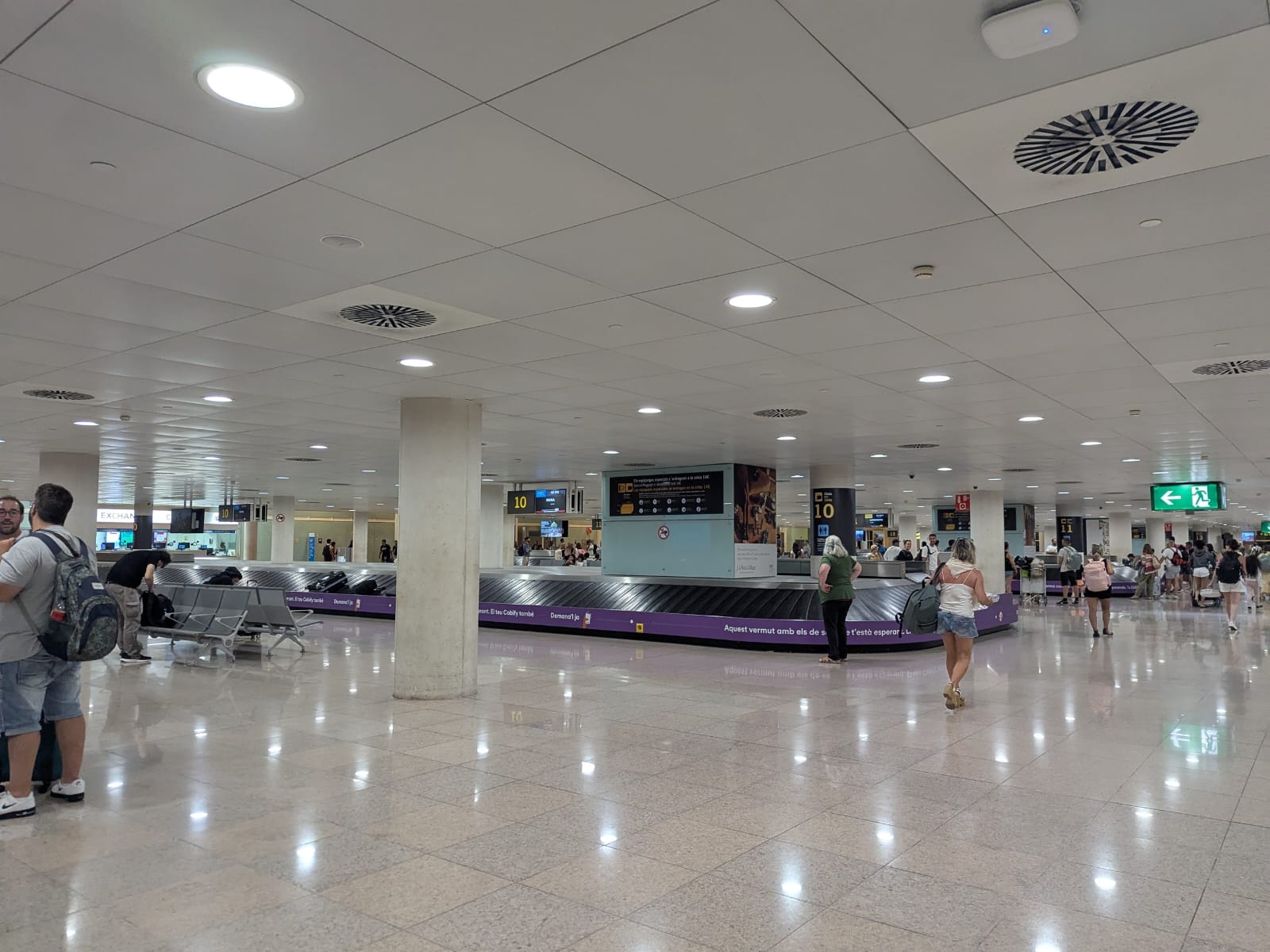 Cintes de recollida de l'equipatge facturat a l'Aeroport del Prat