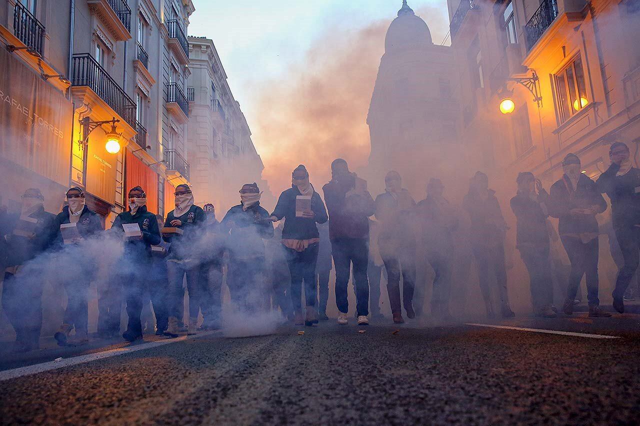 Imagen de una &#039;despertà&#039; fallera.