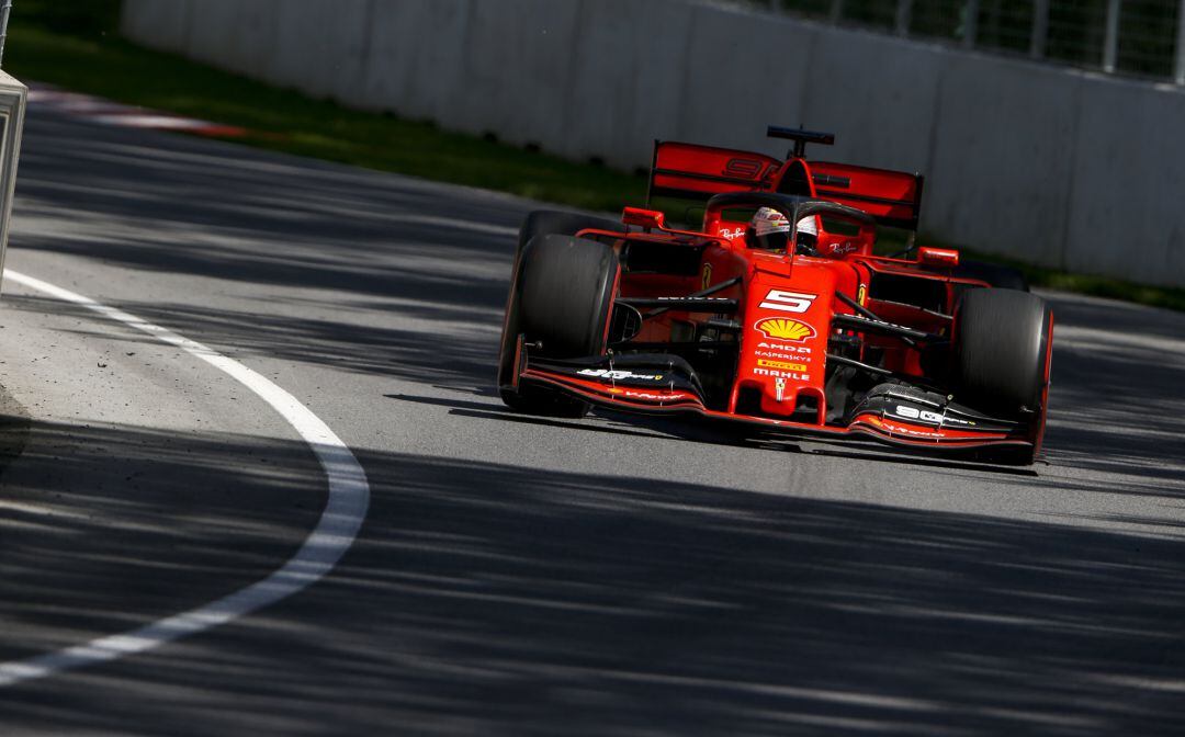 Vettel, durante la clasificación en Montreal