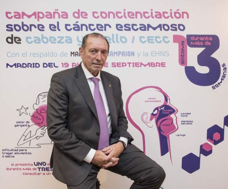 Enrique Castro &#039;Quini&#039; participó este lunes en una iniciativa de la Sociedad Europea de Cáncer de Cabeza y Cuello (CECC)