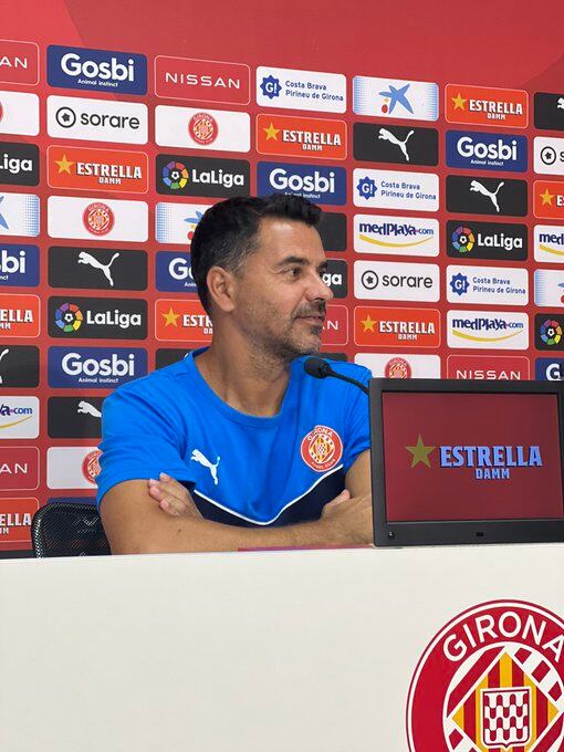 Míchel, a la roda de premsa prèvia al Mallorca - Gironav