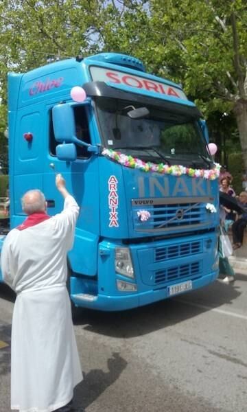 Celebración de San Cristóbal, en Soria, con bendición a los conductores.