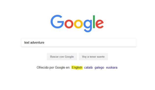 Acude a Google.com y selecciona la versión del buscador en inglés.