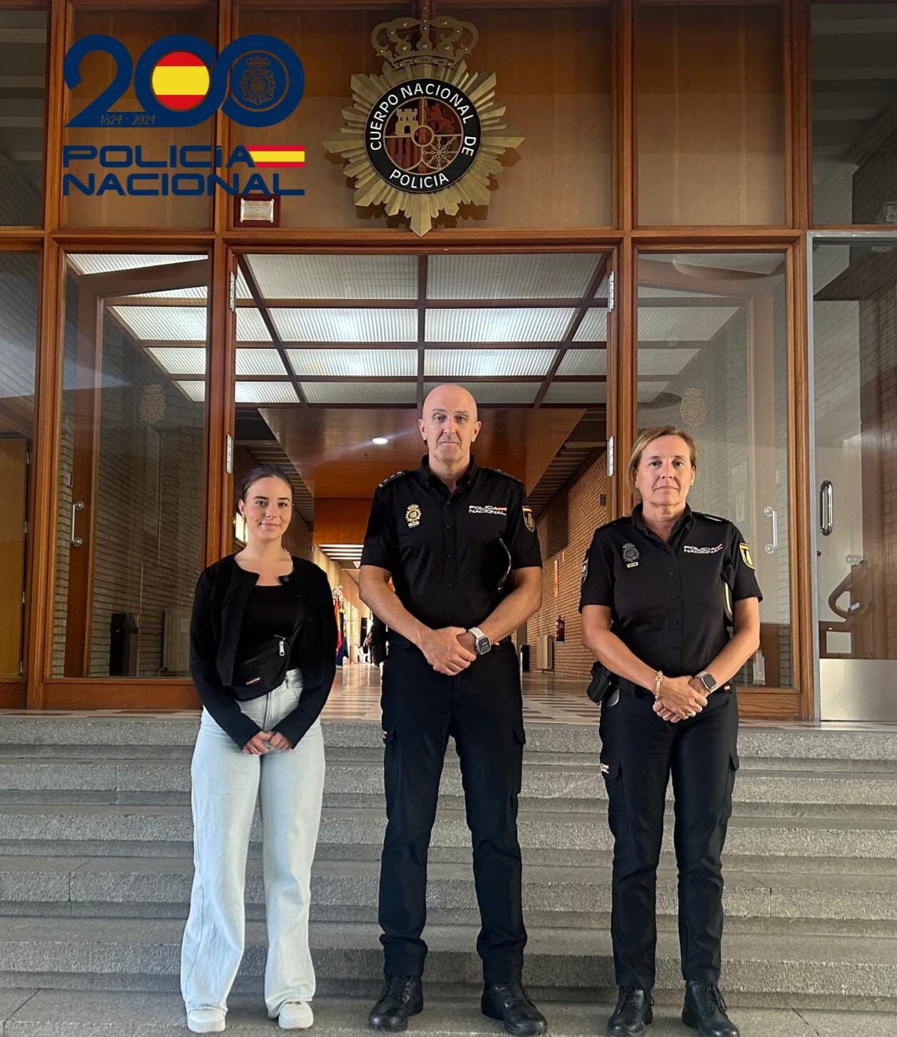 La alumna en la Escuela de Policía