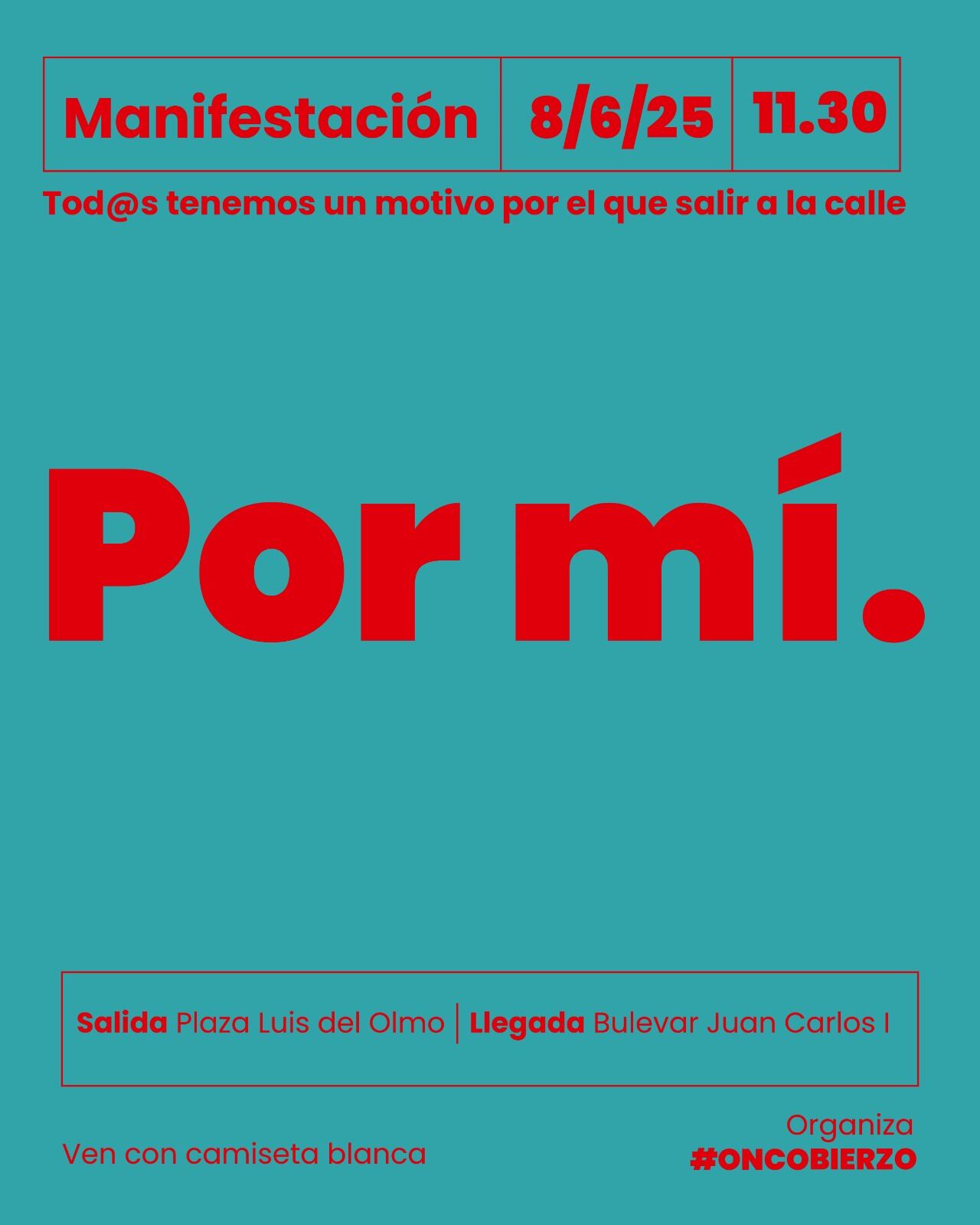 Cartel anunciador de la nueva manifestación