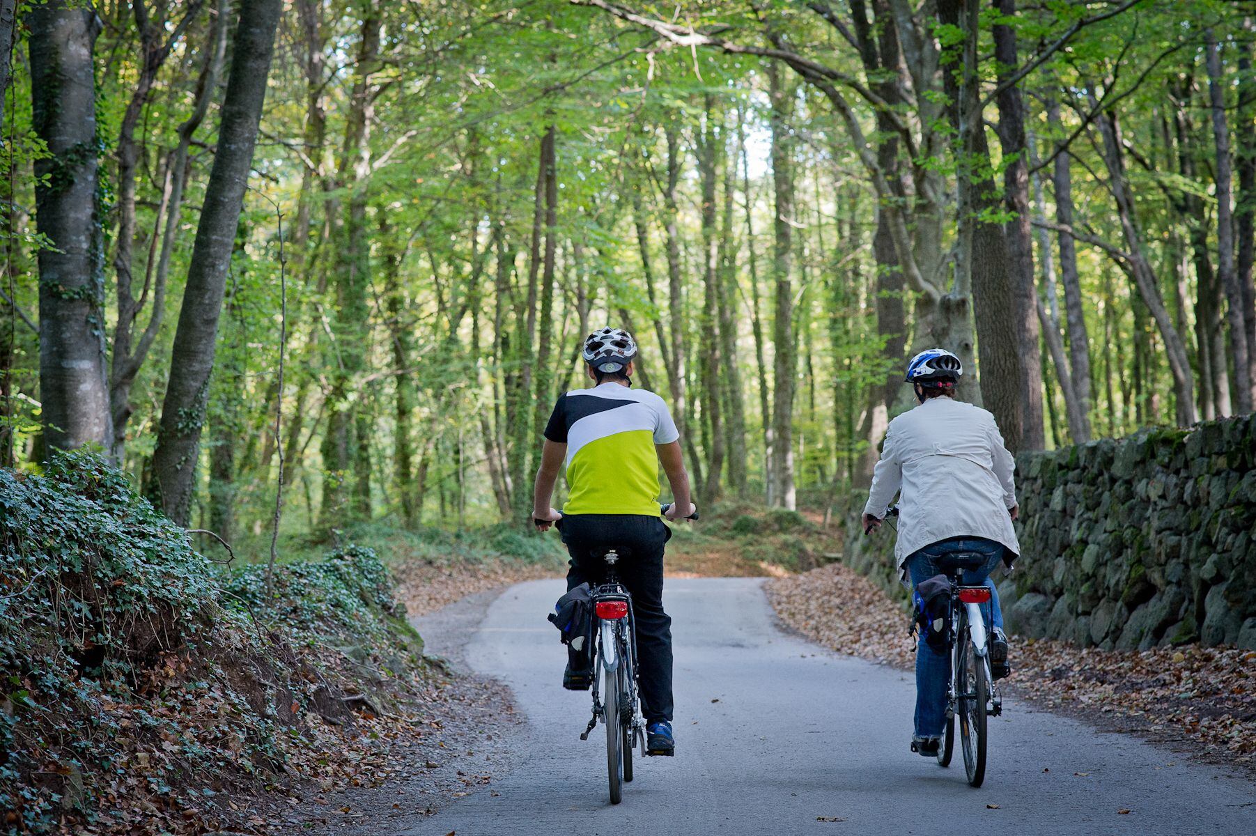 Ciclistes al Parc Natural de la Zona volcànica de la Garrotxa