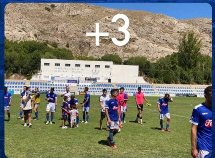 Final del partido, con la victoria de Villena CF