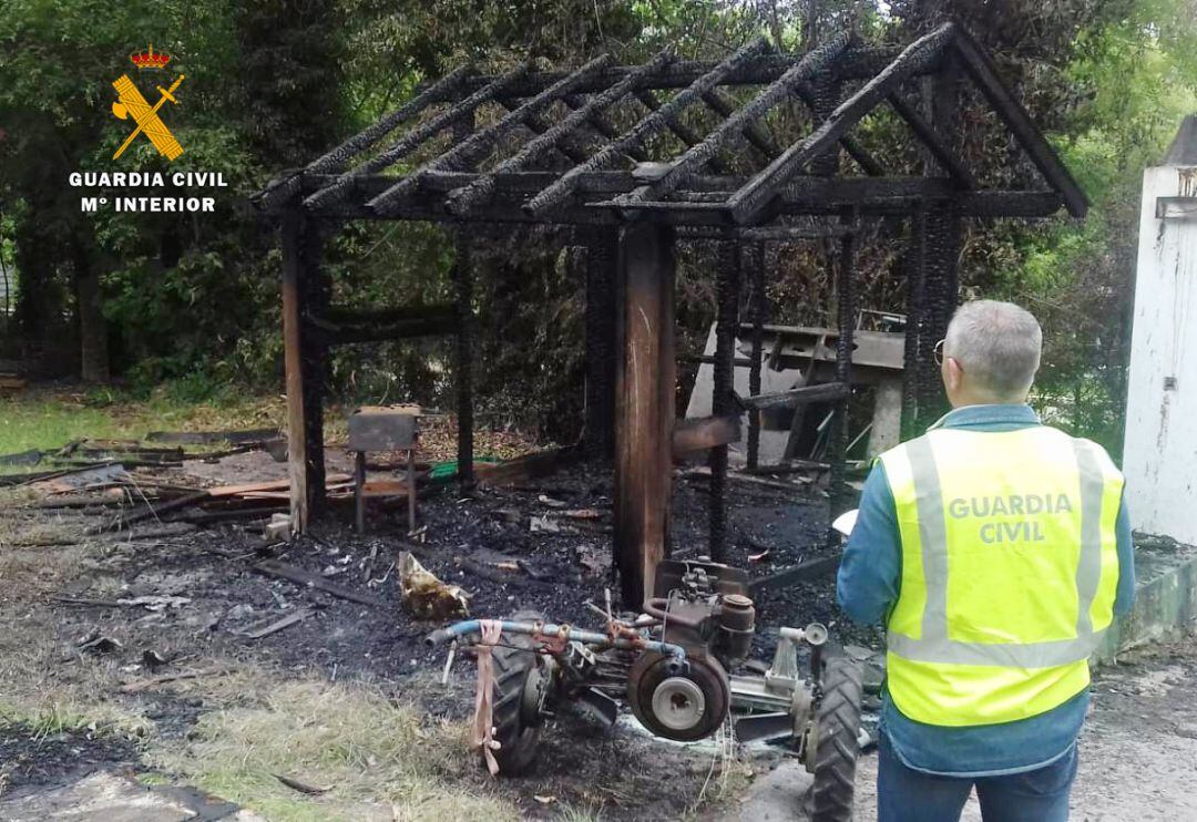 Estado en el que quedaron las instalaciones del camping tras uno de los incendios.