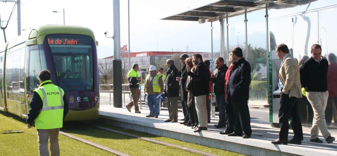 Tranvía de Jaén en pruebas.