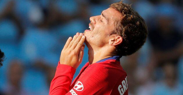 Griezmann se lamenta durante un partido