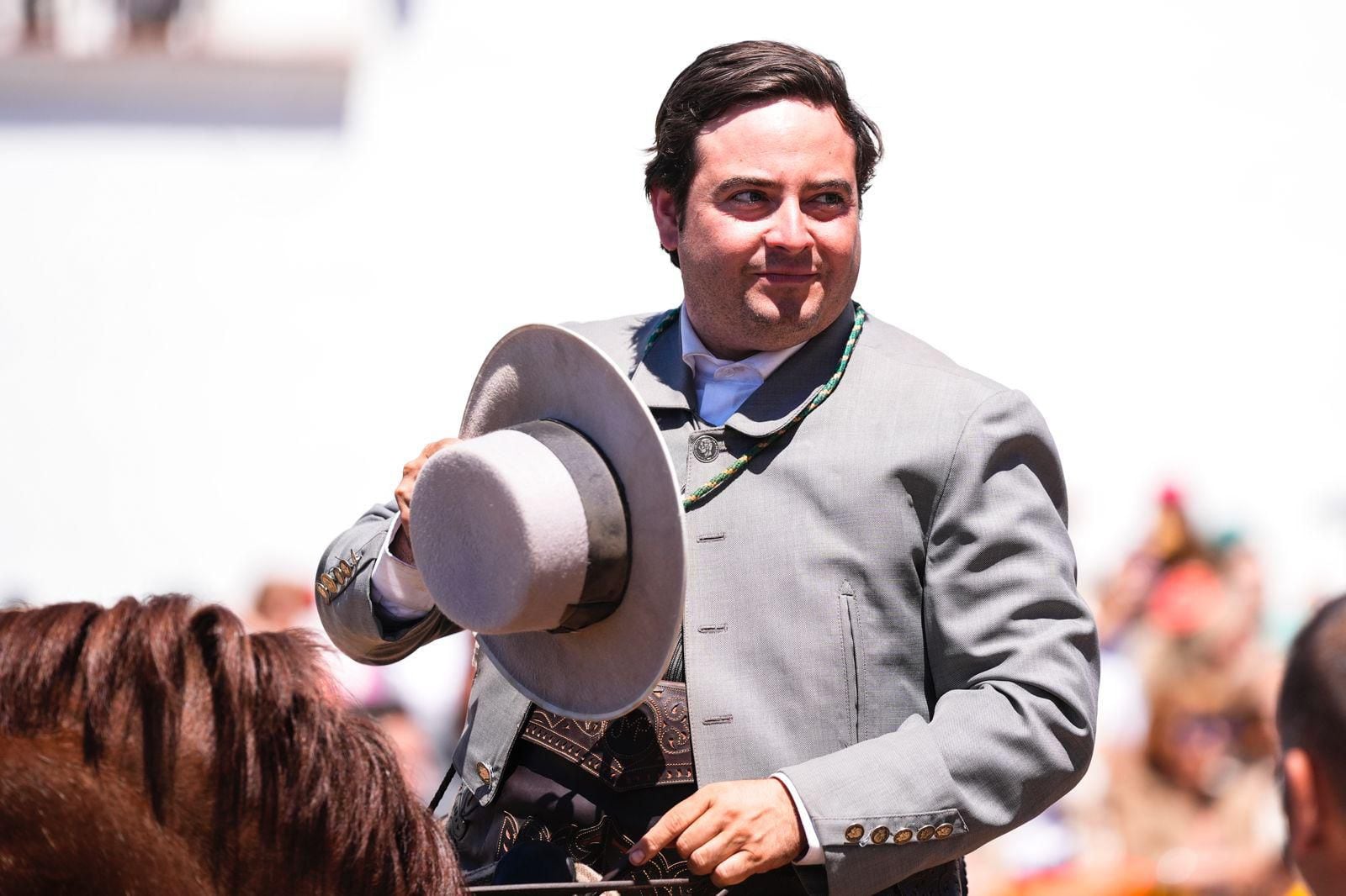 José Manuel Peña durante una Romería del Rocío