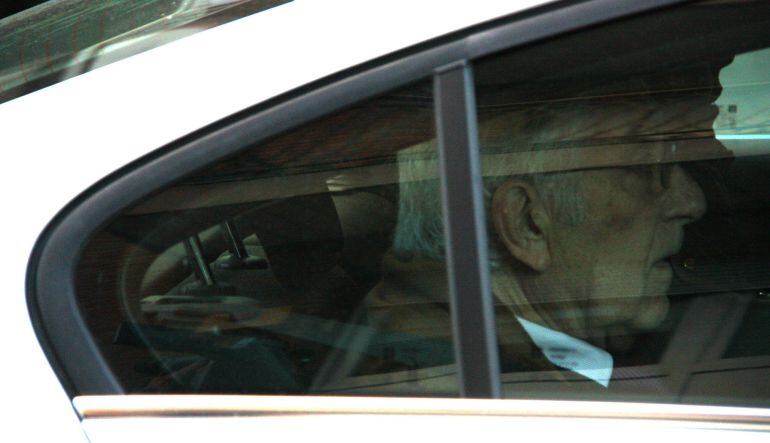 Daniel Osàcar, al cotxe on l&#039;ha portat la Guàrdia Civil