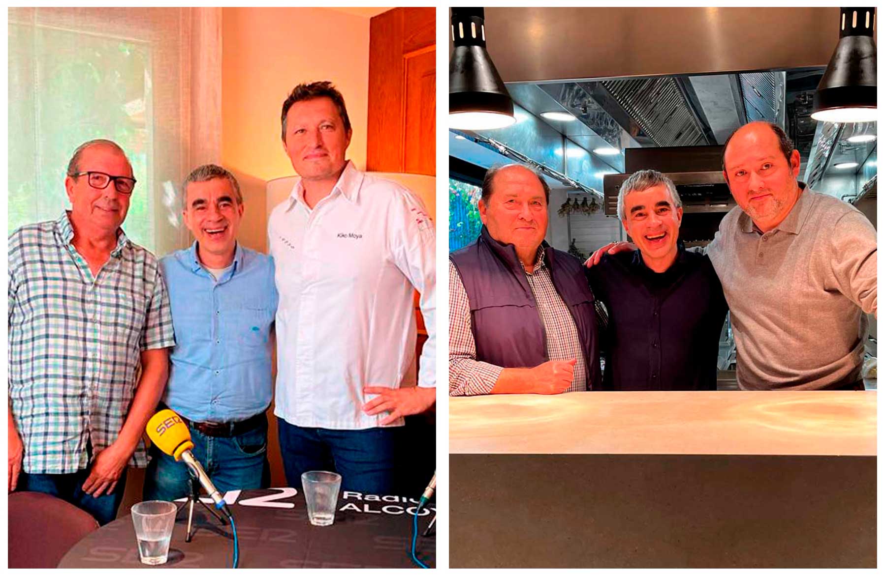 Paco y Kiko Moya junto a Ramiro y Alberto Redrado, dos parejas de padres e hijos, conforman el equipo del Restaurante L&#039;Escaleta