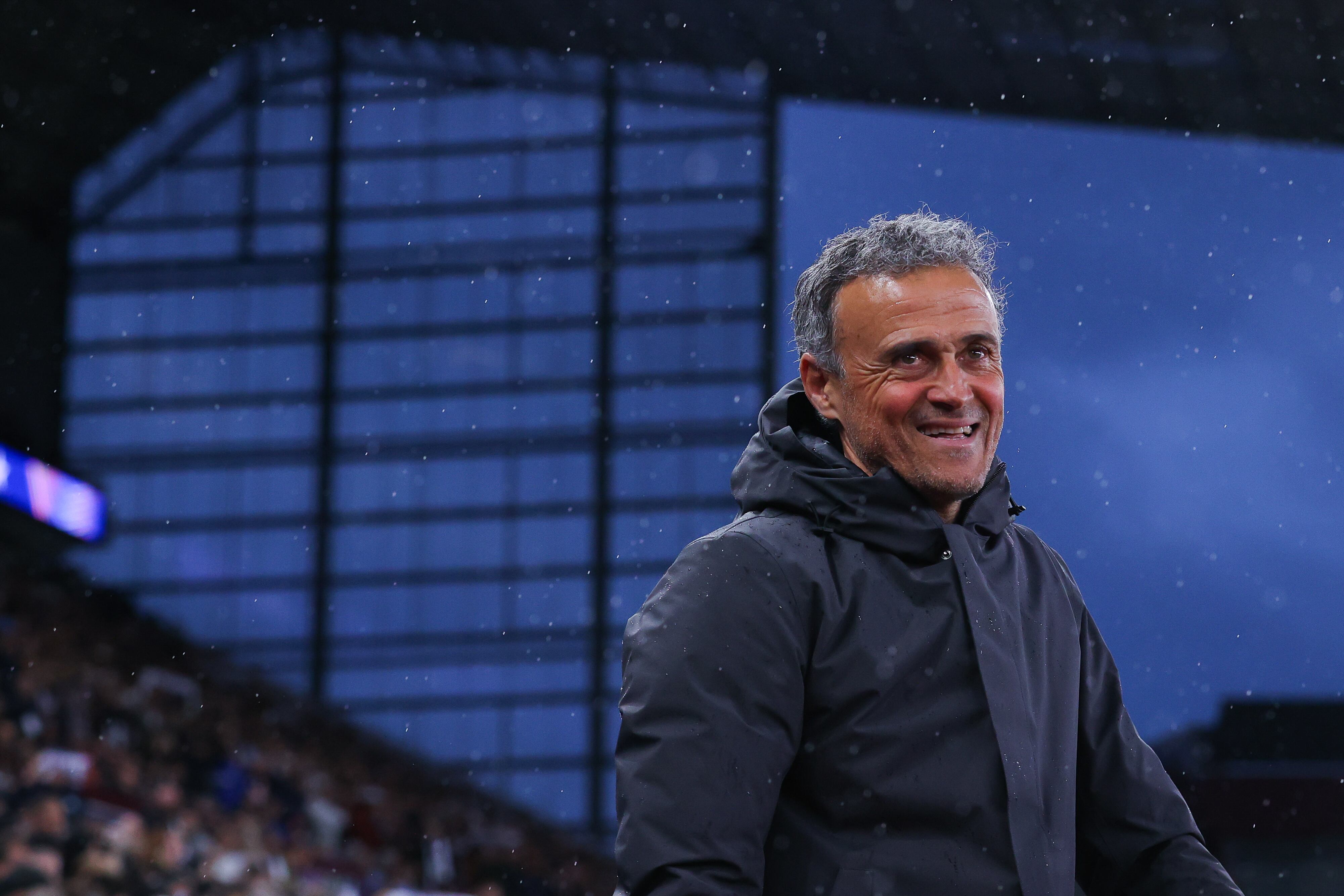 Luis Enrique, durante el partido de Champions League entre el Aston Villa y el PSG