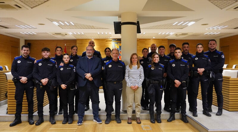 Imagen de los nuevos policías de Getafe que se incorporaron a finales de 2025 y a los que se unirán 41 más a lo largo de este año y el que viene
