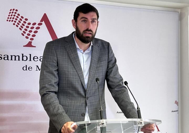 José Ángel Antelo este martes en la Asamblea Regional