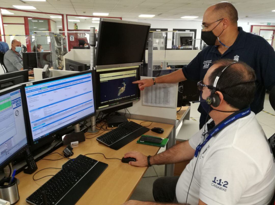 Sala de operaciones del 112 Canarias.