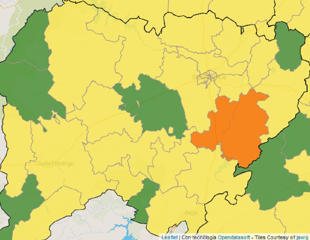 Incidencia del coronavirus este miércoles en Salamanca.