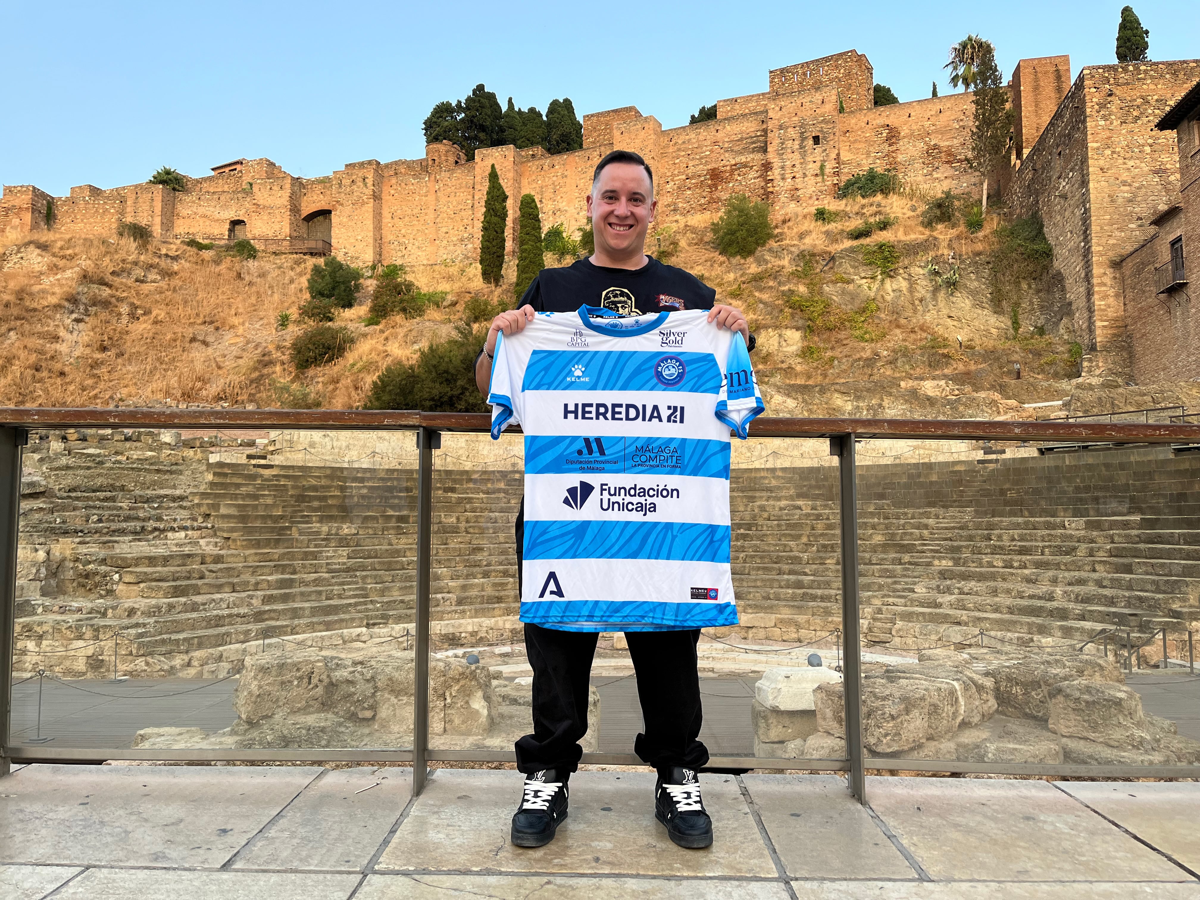 Manu Heredia con la camiseta del Málaga Ciudad Redonda FS