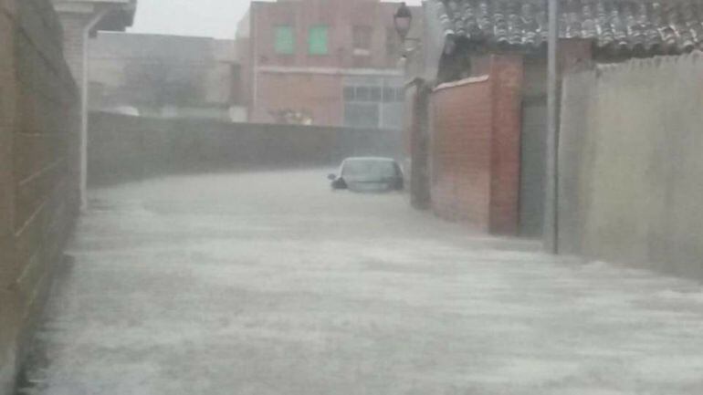 Impactante imagen de las inundaciones en Villarramiel (Palencia)