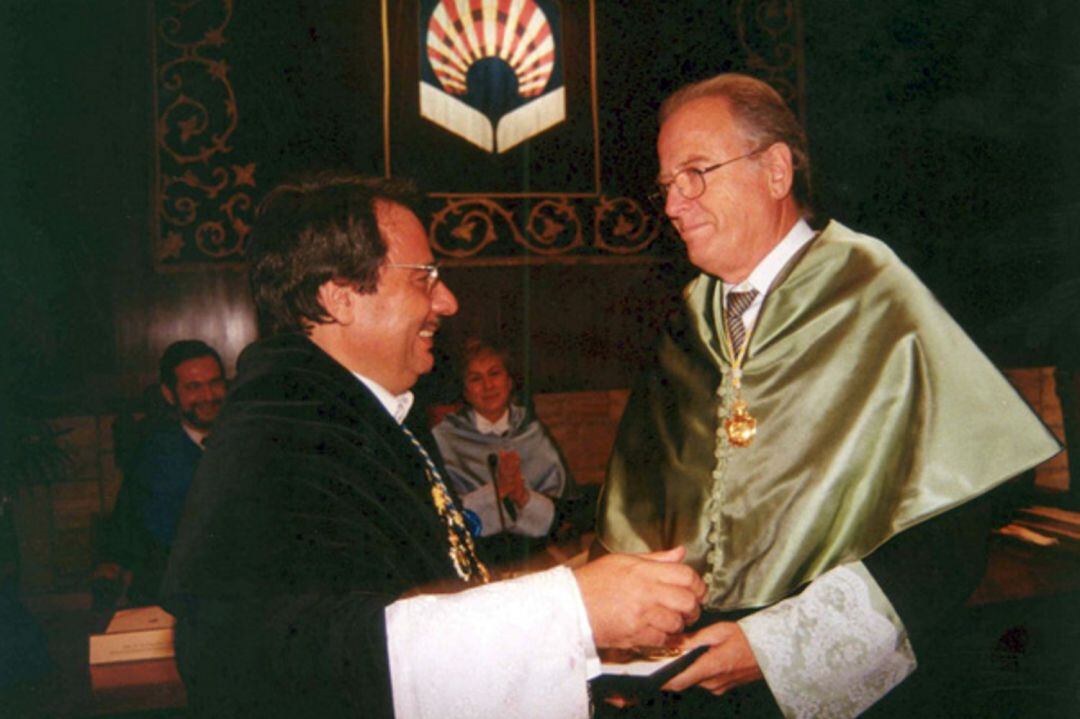 Amador Jover, exrector de la UCO, en un acto institucional de la universidad