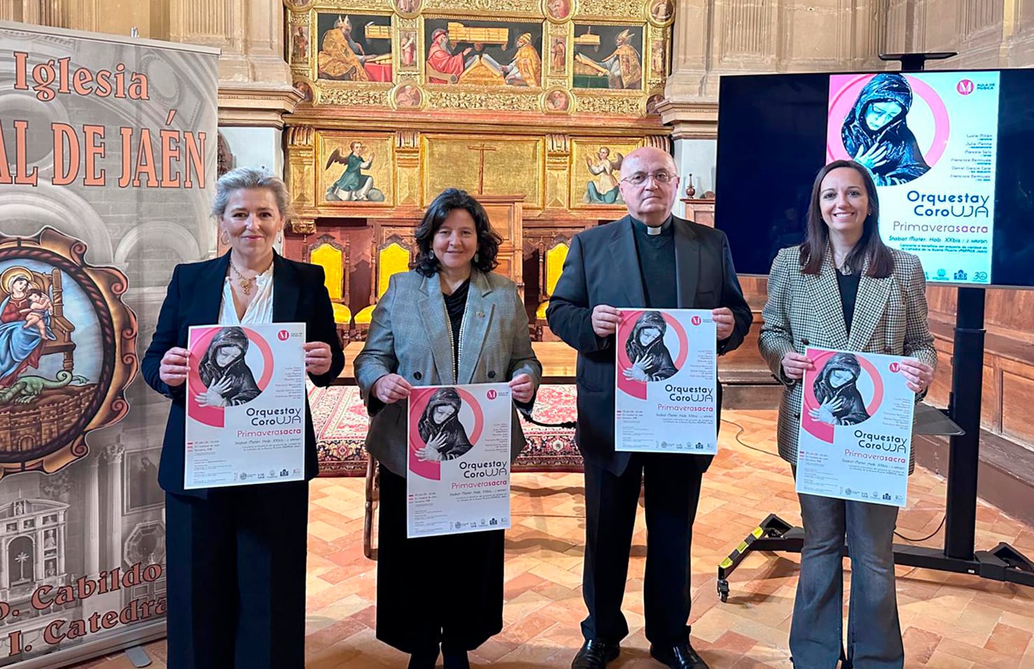 Presentación de un concierto solidario en la Catedral de Jaén.