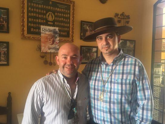 Manuel Rodríguez, alcalde de carretas y Marco Antonio Moreno, hermano mayor Algeciras.