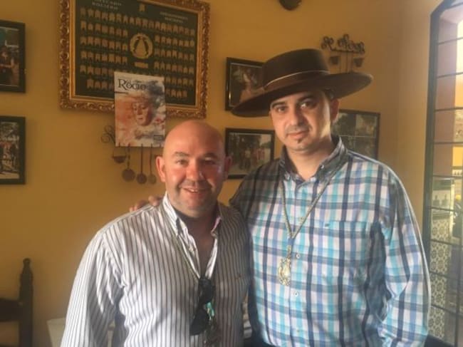 Manuel Rodríguez, alcalde de carretas y Marco Antonio Moreno, hermano mayor Algeciras.