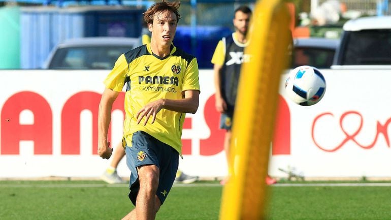 Tomás Pina durante un entrenamiento de esta temporada