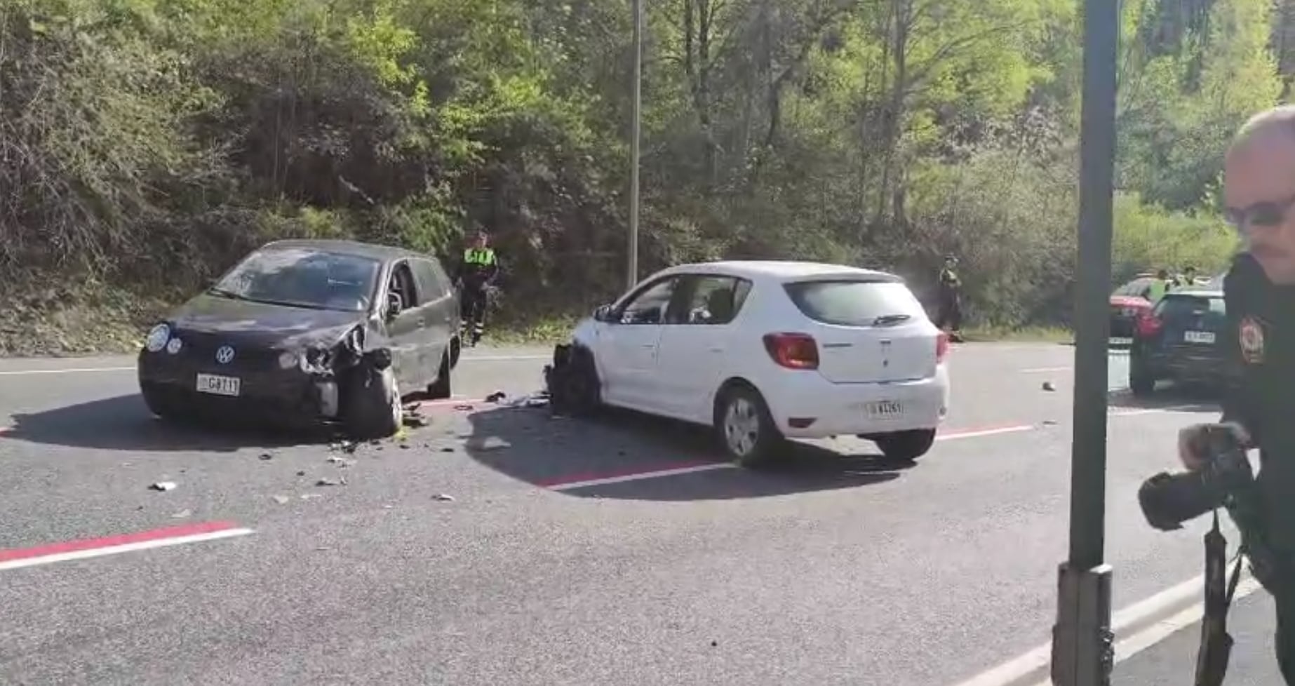 Accident a la rotonda del Prat Salit aquest divendres a la tarda 