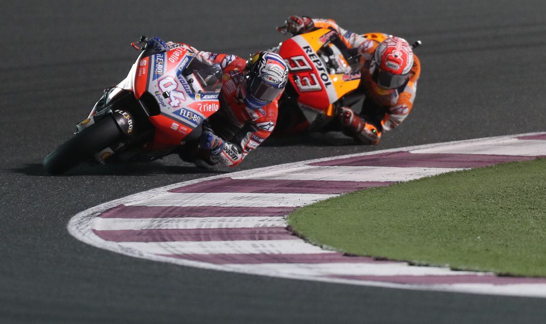 Andrea Dovizioso y Marc Márquez