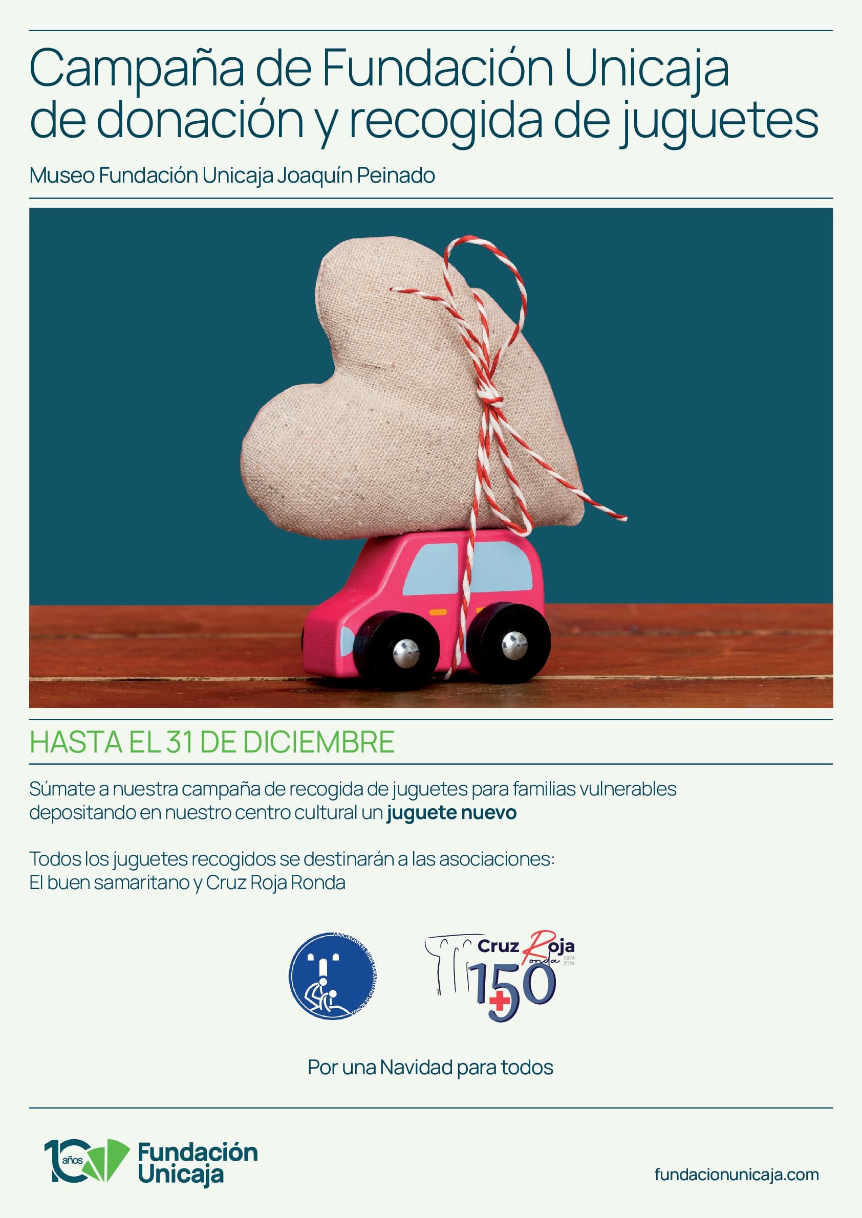 Cartel de la campaña de recogida de juguetes de la Fundación Unicaja Ronda