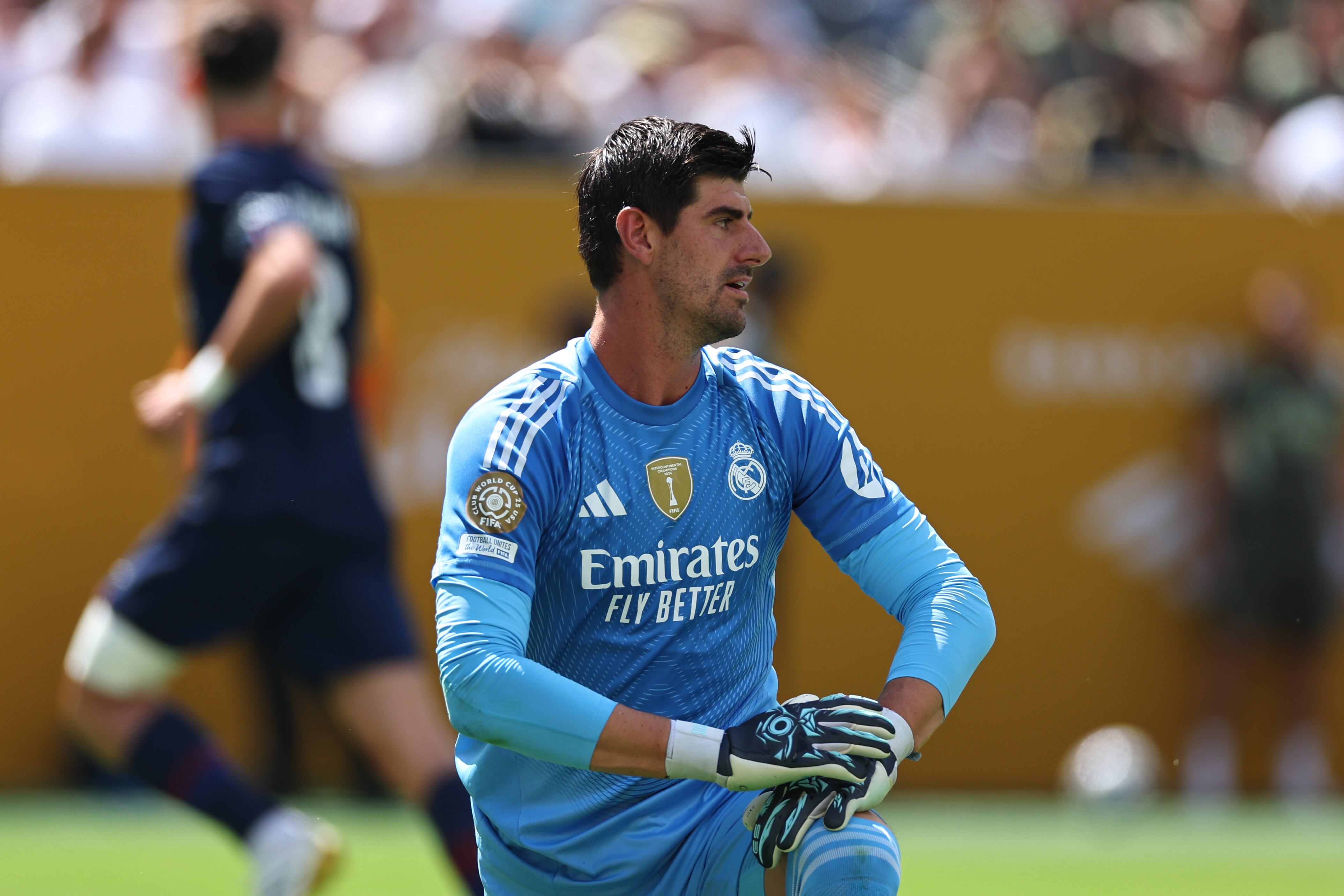 Thibaut Courtois, durante su partido entre el PSG y el Real Madrid del Mundial de Clubes