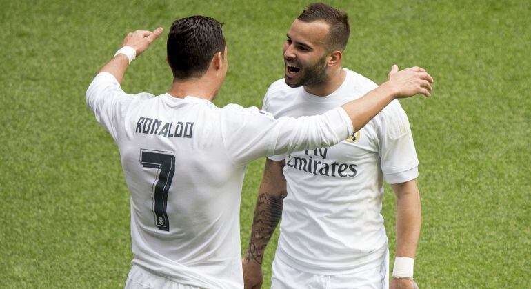 Ronaldo y Jesé celebra el gol del delantero canario ante el Eibar
