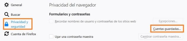 Cómo borrar las contraseñas de Firefox.