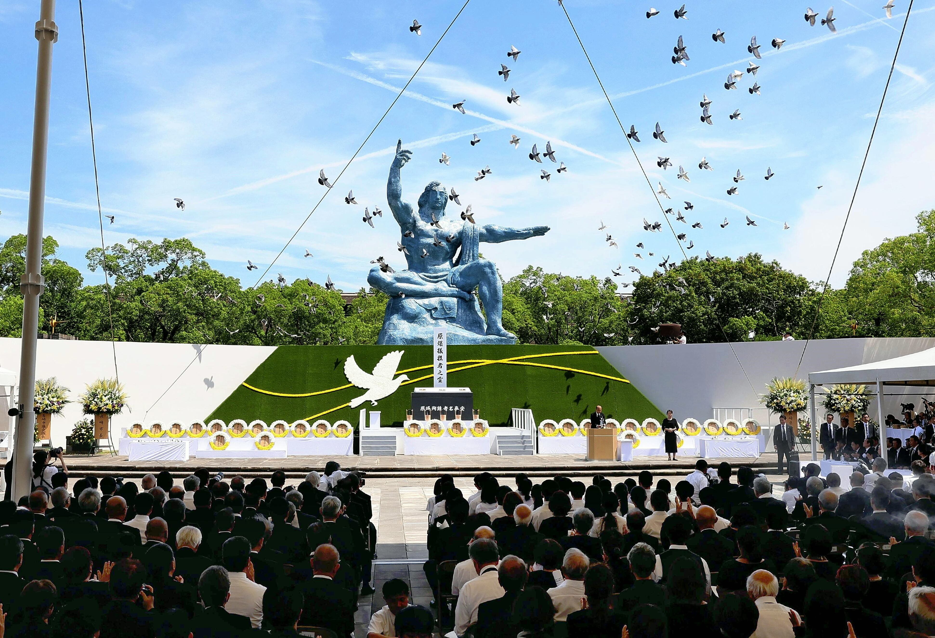 Nagasaki conmemora el 79 aniversario del ataque nuclear que arrasó la ciudad.