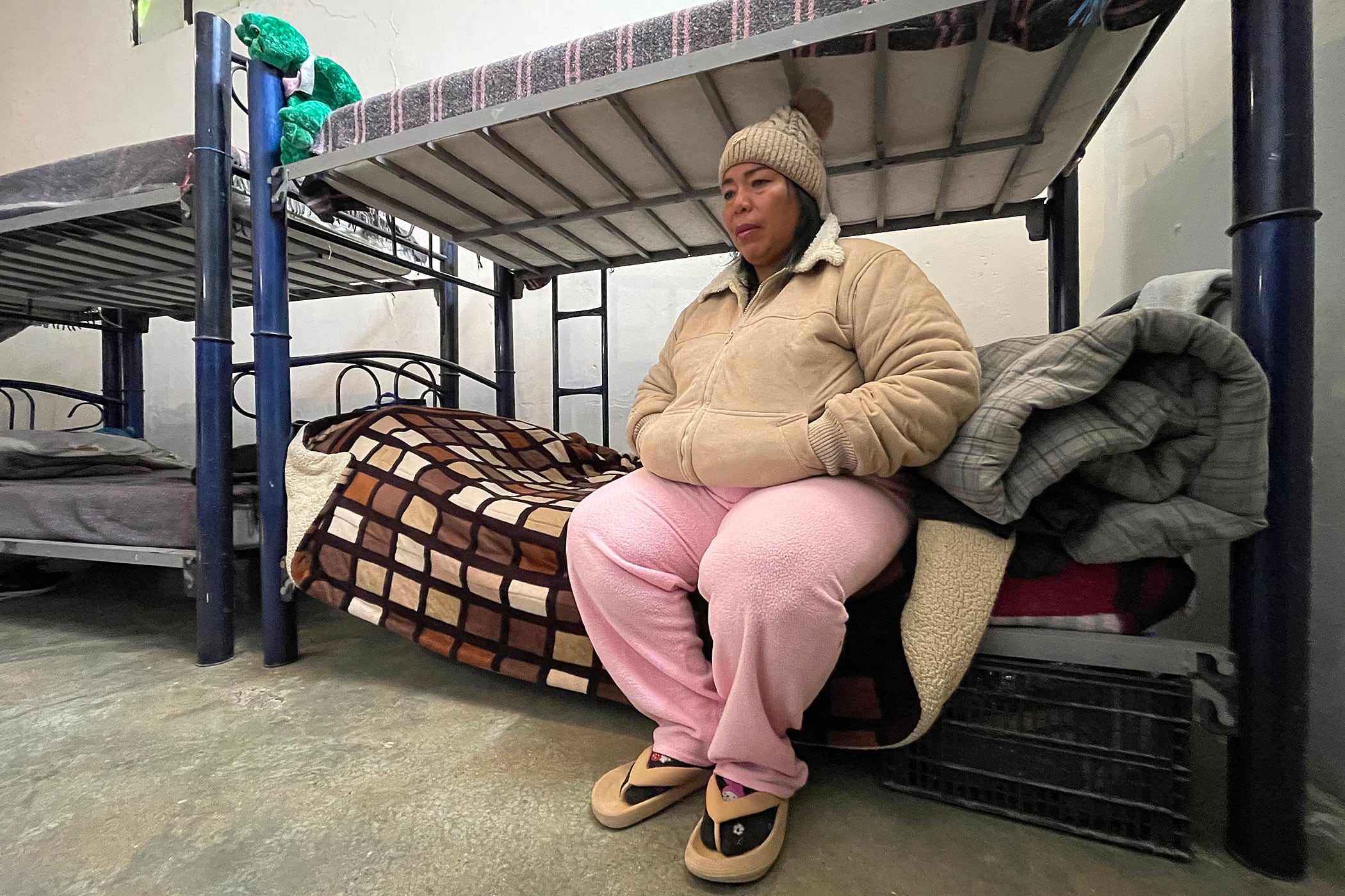 La migrante colombiana Margelis Tinoco permanece en el albergue &#039;El Buen Samaritano&#039; este martes, en Ciudad Juárez Chihuahua (México). 