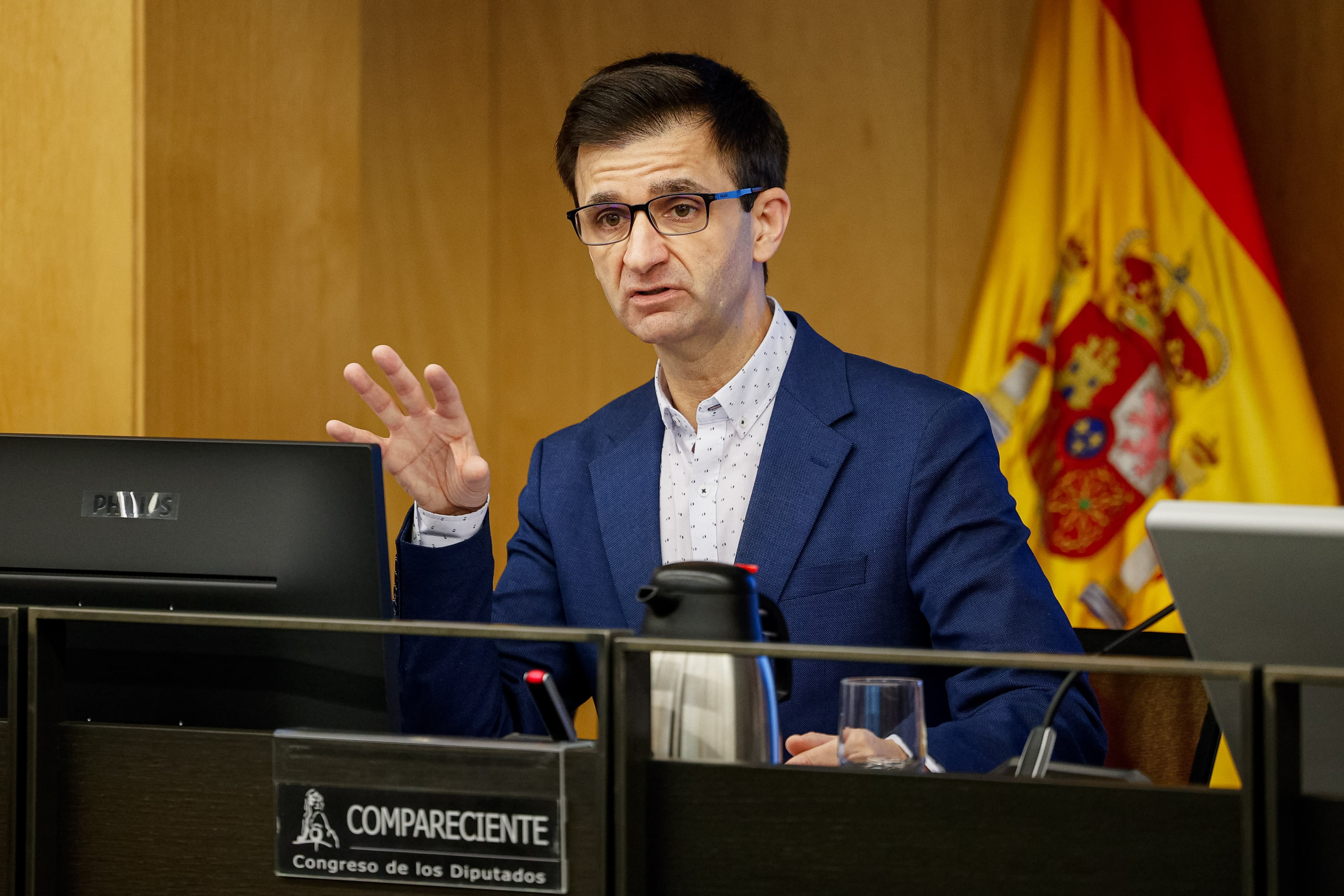 El presidente de RTVE, José Pablo López, en una de sus comparecencias en el Congreso