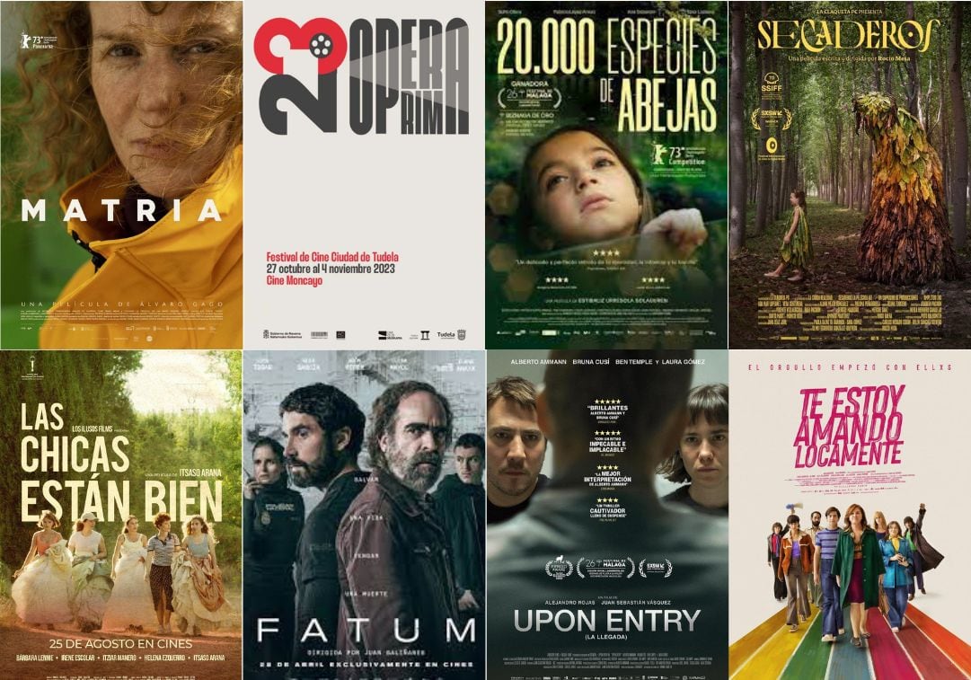 Carteles de las películas de la sección oficial del Festival Ópera Prima de Tudela