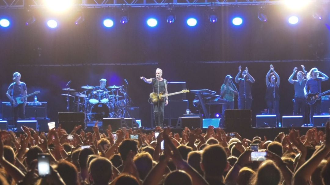 Un momento de la actuación de Sting en Úbeda