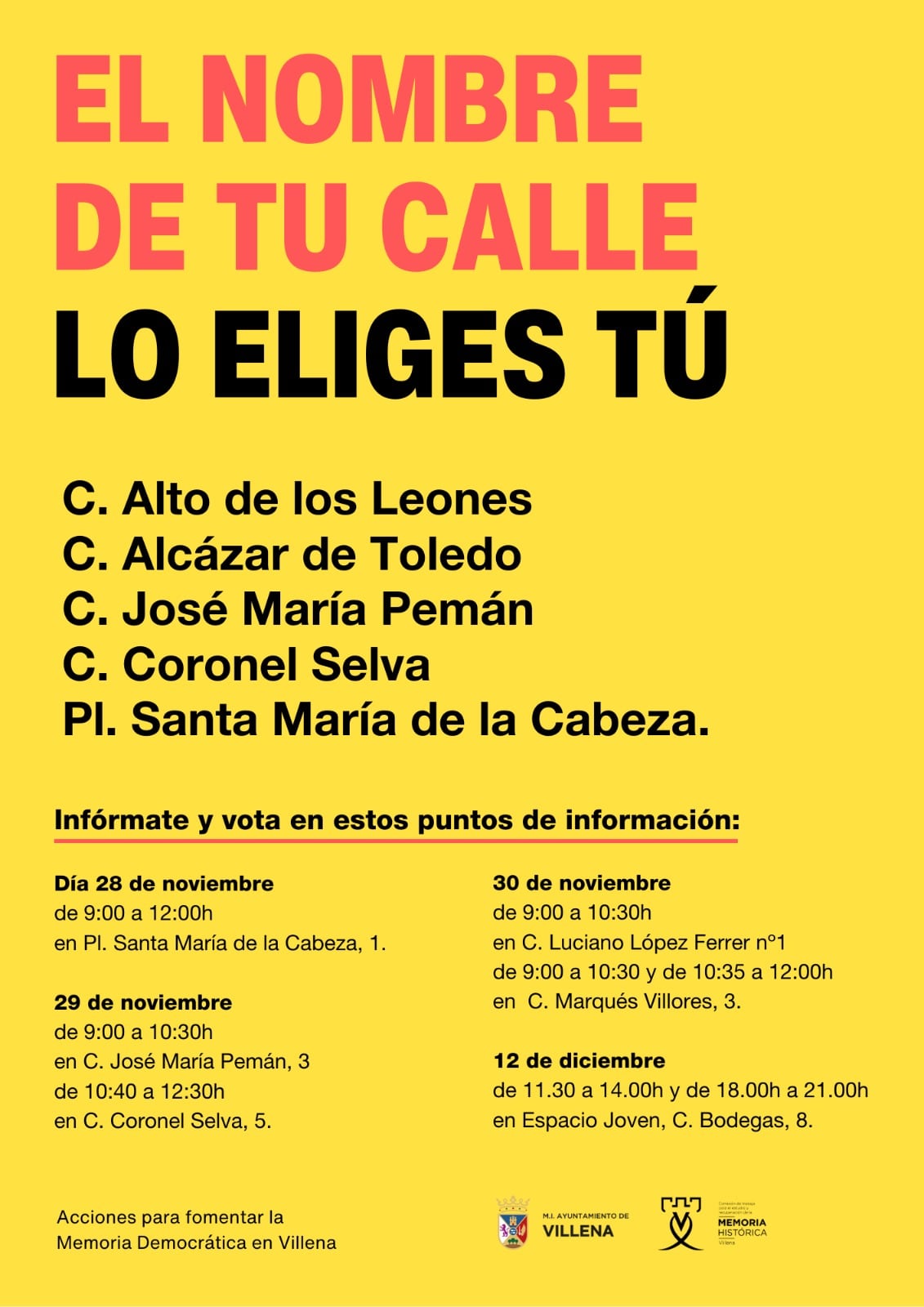Cartel de la convocatoria municipal